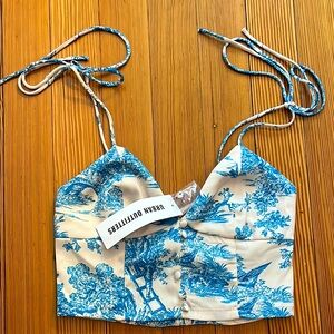 NWT Urban Outfitters patterned cropped top